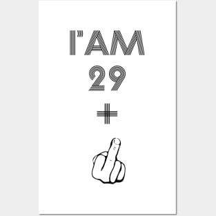 I Am 30 Plus Finger 30 Years Old Funny Birthday Gift Posters and Art